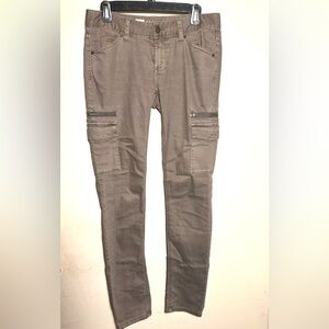 Massimo Skinny Cargo jeans, khaki green, Size 4